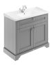 1000mm Cabinet & Basin (1TH) - Hudson Reed LOF207 Storm Grey, Grey colour ,image 1