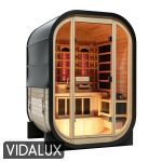 Vidalux 2 Person Hybrid Mini-Cube Sauna With Traditional & Full Spectrum Infrared Complete Heat