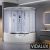 Vidalux Kingston 1500 x 1500 Luxury Corner Steam Shower & Airspa Whirlpool Bath