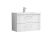 800mm Wall Hung 2 Drawer Vanity & Basin 3 - Nuie DPF195D White, White colour 0