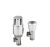 Angled Thermostatic Radiator Valve Pack - Hudson Reed HT326 Chrome, Chrome colour ,image 1