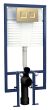 Dual Flush Concealed Cistern Frame Square Plate - Hudson Reed XTY809S Brass, Brass colour ,image 1