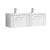 1200mm Wall Hung 2 Drawer Vanity & Double Basin - Nuie DPF194C White, White colour ,image 1