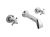 3 Tap Hole Wall Mounted Basin Mixer - Hudson Reed BC317DX Chrome, Chrome colour ,image 1