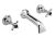 3 Tap Hole Wall Mounted Basin Mixer - Hudson Reed BC417HX Chrome, Chrome colour ,image 1