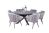 Aspen 6 Seater Rope Chair Spraystone Dining Set, Grey colour ,image 1