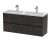 1200mm Wall Hung 4 Drawer Unit & Double Basin - Nuie HAV2604C Brown, Brown colour ,image 1