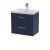 600mm Wall Hung 2-Drawer Vanity & Basin 3 - Hudson Reed JNU2924D Blue, Blue colour ,image 1