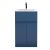500mm Floor Standing 2-Door/Drawer Vanity Unit & Basin 2 - Hudson Reed URB301B Satin Blue, Blue colour ,image 1