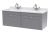 1200mm Wall Hung 2 Drawer Vanity & Marble Top - Nuie CLC294WR2 Grey, Grey colour ,image 1