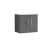 600mm Wall Hung 2 Door Vanity & Laminate Top - Nuie ARN523LSW Grey, Grey colour ,image 1