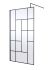 1100mm Abstract Frame Wetroom Screen - Hudson Reed WRSFB11 Matt Black, Black colour ,image 1