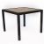 Ascot 900 x 900 Rattan Square Polywood Top Dining Table - Black and Brown