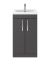 500mm Floor Standing Cabinet With Basin 1 - Nuie ATH072A Gloss Grey, Grey colour ,image 1