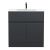 800mm Floor Standing 2 Door/Drawer Vanity & Basin 2 - Hudson Reed URB1405B Black, Black colour ,image 1