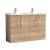 1200mm Floor Standing 4-Door Vanity & Double Basin - Nuie ARN3003C Oak, Oak colour ,image 1