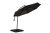 Grey 3M Deluxe Pedal Operated Rotational Cantilever Powder Coated Parasol With Cross Stand, Grey colour ,image 1