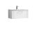 800mm Wall Hung Single Drawer Vanity & Basin 4 - Nuie DPF196G White, White colour ,image 1