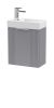 400mm Wall Hung Cabinet & Basin - Nuie FLT290 Grey, Grey colour ,image 1