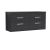 1200mm Wall Hung 4-Drawer Unit & Laminate Worktop - Nuie ATH047LSB2 Black, Black colour ,image 1