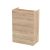 600mm WC Unit - Hudson Reed OFF3048 Oak, Oak colour ,image 1