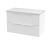 800mm Wall Hung 2 Drawer Vanity & Laminate Top - Hudson Reed DFF195LSW White, White colour ,image 1