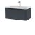800mm Wall Hung 1 Drawer Vanity & Ceramic Basin - Nuie LUN1406A Black, Black colour ,image 1