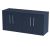 1200mm Wall Hung 4-Door Vanity & Worktop - Hudson Reed JNU2923W2 Blue