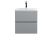 500mm Wall Hung 2-Drawer Vanity Unit & Basin 1 - Hudson Reed URB202A Satin Grey, Grey colour ,image 1