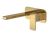 Wall Mounted 2 Tap Hole Basin Mixer With Plate - Nuie WIN828 Brushed Brass, Brass colour ,image 1