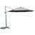 3x3M Square Roma Parasol Umbrella Grey & LED Solar Strip Lights, Grey colour ,image 1