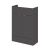 Fusion Gloss Grey 600mm Vanity Unit - Compact, Grey Gloss colour ,image 3