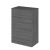 600mm WC Unit & Co-ordinating Top - Hudson Reed CBI520A Anthracite Woodgrain, Brown/Grey colour ,image 1