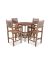 Roma 4 Seat Rope Bar Set With High Chairs, Neutrals colour ,image 1