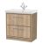 800mm Floor Standing 2-Drawer Vanity with Basin - 1 Tap Hole - Hudson Reed LIL3035A Oak, Oak colour ,image 1