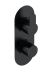 Twin Thermostatic Valve With Diverter - Nuie ARV4TW02 Matt Black, Black colour ,image 1