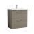 800mm Floor Standing 2 Drawer Vanity & Basin 1 - Nuie ARN2535A Oak, Oak colour ,image 1