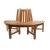 Small Grade A Teak Half Tree Wooden Garden Bench - Neutral