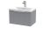 600mm Wall Hung Single Drawer Vanity & Basin 1 - Hudson Reed DFF294A Grey, Grey colour ,image 1