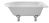 Freestanding Shower Bath - Corbel Leg Set (1500mm) - Hudson Reed RLF1500T White, White colour ,image 1
