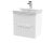 500mm Wall Hung 2 Drawer Vanity & Basin 3 - Hudson Reed DFF192D White, White colour ,image 1