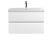 800mm Wall Hung 2-Drawer Vanity Unit & Basin 3 - Hudson Reed URB106D Satin White, White colour ,image 1