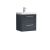 500mm Wall Hung 2 Drawer Vanity & Basin 1 - Nuie DPF1492A Black, Black colour ,image 1