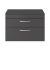 800mm Wall Hung Cabinet With Worktop - Nuie ATH081W Gloss Grey, Grey colour ,image 1