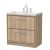 800mm Floor Standing 2-Drawer Vanity with Basin - 3 Tap Hole - Hudson Reed LIL3035M Oak, Oak colour ,image 1