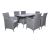 Nevada Grey 6 Seater Kd Rectangular Dining Set, Grey colour ,image 1