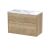 800 Wall Hung 2-Drawer Vanity & Laminate Worktop - Hudson Reed JNU1826LCM Oak, Oak colour ,image 1