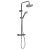 Round Thermostatic Bar Valve & Shower Kit - Nuie JTY775 Black