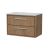 800mm Wall Hung 2-Drawer Vanity with Marble Worktop - Hudson Reed LIL2726GMT Oak, Oak colour ,image 1