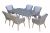 Danielle 6 Seat Dining Set, Grey colour ,image 1
